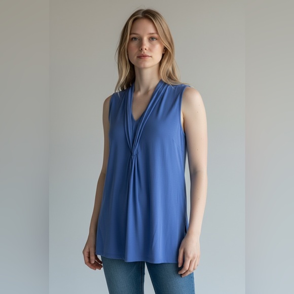 Soft Surroundings Tops - Soft Surroundings Sleeveless Tunic, Periwinkle, Size Large